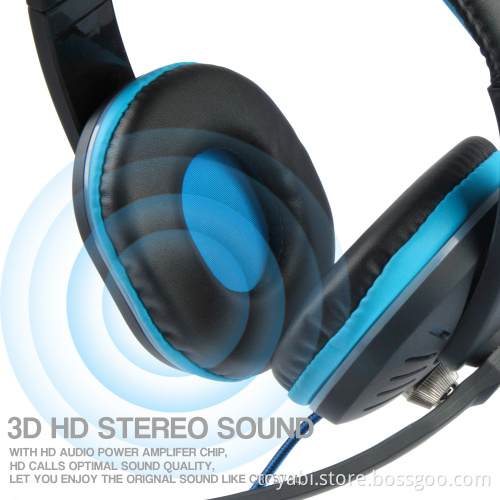 Deep Bass Game Headphone Stereo Surrounded Over-Ear headband glowing Gaming Headset with USB Mic Led Volume control For PC Gamer